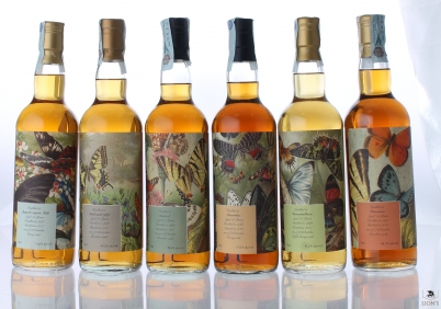 Butterflies set of 6 bottles Antique Lions of Whisky