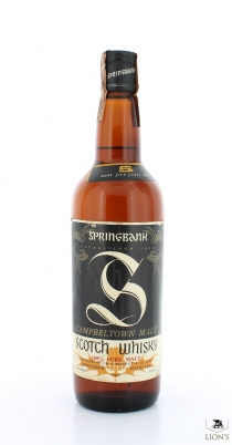 Springbank 5 Years Old Big S Brown Glass
